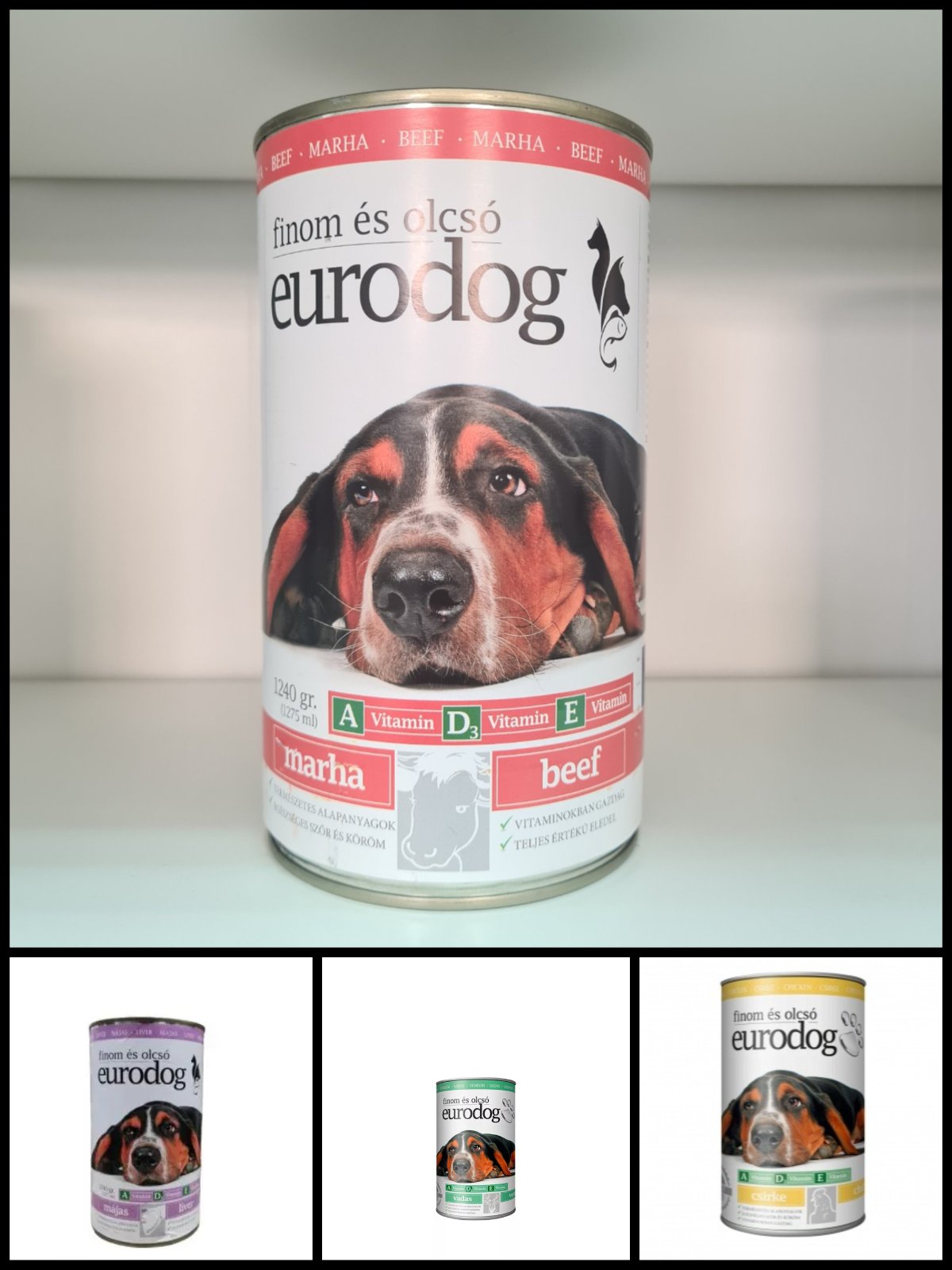 EURODOG konzerva za pse 1240g