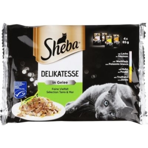 Sheba fine flakes-mešani izbor 4x85g