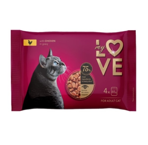 My Love sos za mačke piletina 4x85g