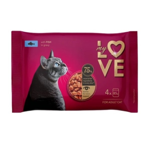 My Love sos za mačke riba 4x85g