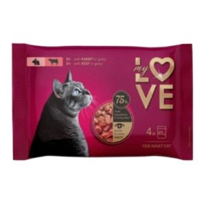 My Love sos za mačke zečetina i govedina 4x85g