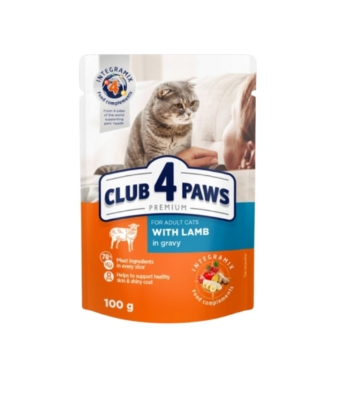 Club4Paws sos za mačke jagnjetina u sosu 100g