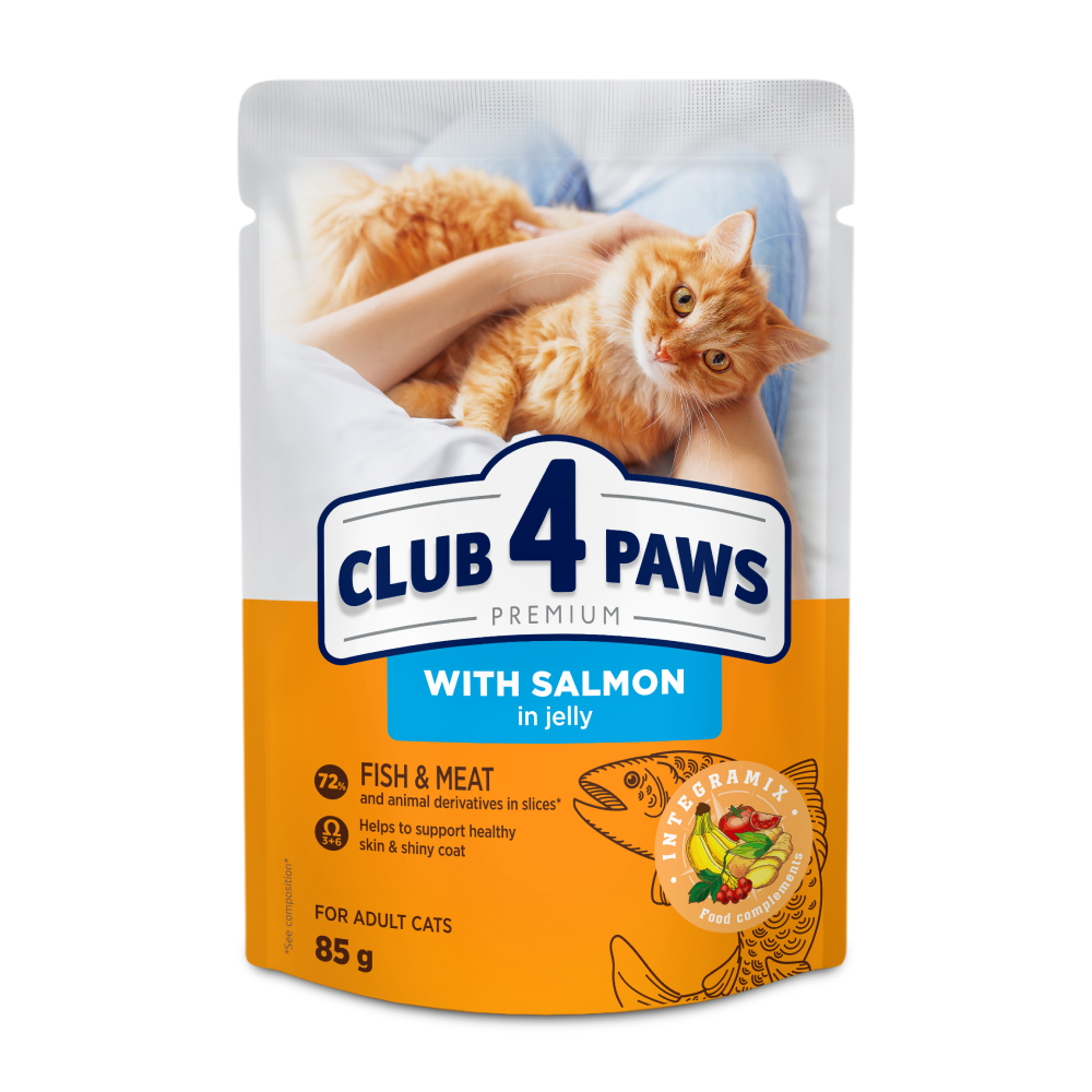 Club4Paws sos za mačke losos u želeu 100g