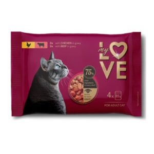 My Love sos za mačke piletina i govedina 4x85g