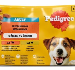 Pedigree adult govedina i živina u želeu 4x100g