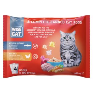 Wise cat sosić 4x100g 2x riba 2x piletina